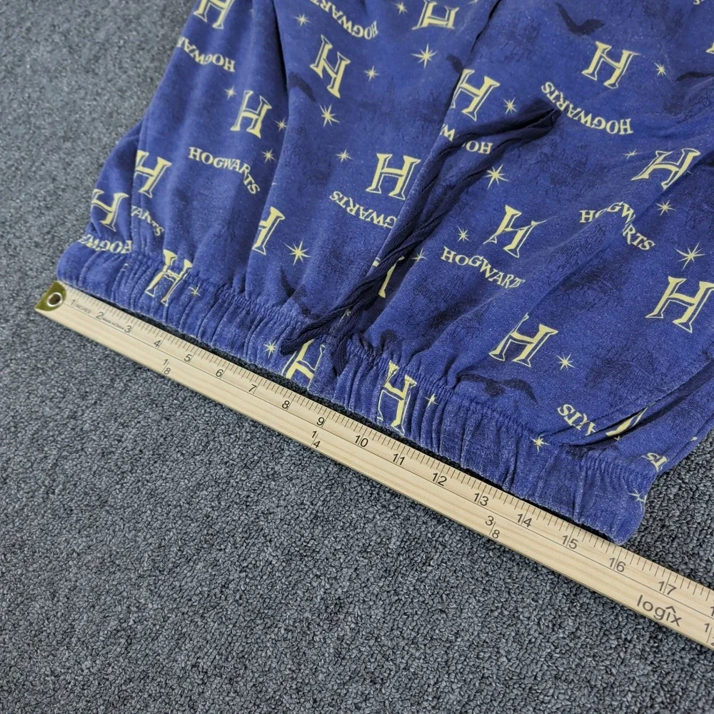 Harry Potter Hogwarts Pajama Set Mens Medium Blue Long Sleeve Joggers 2pc Set
